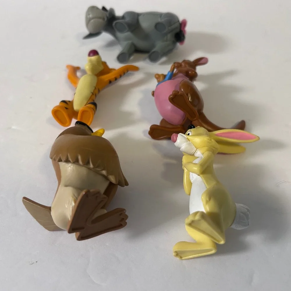 Disney Winnie the Pooh PVC Figures Set of 5 Eeyore Tigger Owl Kanga Roo Rabbit